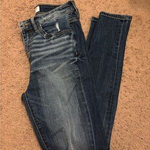 BKE Blue Skinny Jeans with Natural Fading